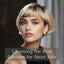 gold ear jacket stud earrings on the woman ear