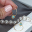 Blue Opal Dangle Hoop Earrings