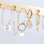 Gold Dangle Circle Hoop Earrings