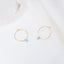 Dainty Opal Hoop Earrings