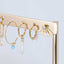 Dainty Opal Hoops Ear Huggers Earrings