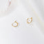 Dainty Opal Hoops Ear Huggers Earrings