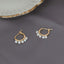 Dainty Opal Hoops Ear Huggers Earrings