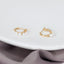 Dainty Opal Hoops Ear Huggers Earrings