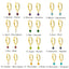 August Birthstone Hoop Earrings