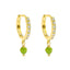 August Birthstone Hoop Earrings