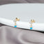 Opal Bead Stud Earrings