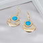 Blue Opal Dangle Earrings