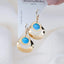 Blue Opal Dangle Earrings