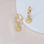 Sunburst Evil Eye CZ Hoop Earrings