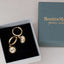 Sunburst Evil Eye CZ Hoop Earrings