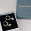 Floral Charm Gold Hoop Earrings