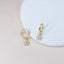 Floral Charm Gold Hoop Earrings