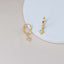 Celestial Hoop Earrings with CZ Shimmering Star Charm
