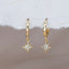 Celestial Hoop Earrings with CZ Shimmering Star Charm