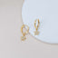 Sparkling Star Gold Hoop Earrings