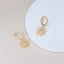 Sunburst CZ Hoop Earrings