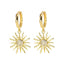 Sunburst CZ Hoop Earrings