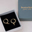 Crystal Dangle Hoop Earrings in Gold