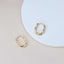 Oval Twisted Gold Hoop Earrings