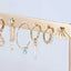 Pearl Dangle Hoop Earrings