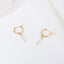Pearl Dangle Hoop Earrings