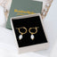 Pearl Charm Hoop Earrings
