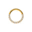 Gold Cubic Zirconia Clicker Ring – Hinged Septum, Helix & Cartilage Piercing Jewelry