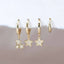 Celestial Charm Gold Hoop Earrings