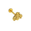 Gold Bee Labret Stud – Flat Back Hypoallergenic Piercing Earring