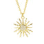 Sun Pendant Necklace For Women with CZ