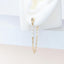 CZ Pearl Chain Stud Ear Jacket Earrings