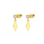 CZ Stud Earrings Gold