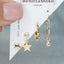 Delicate Tiny Star Stud Earrings with Charm
