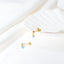 Opal Bead Stud Earrings