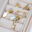 CZ Stud Earrings Gold
