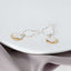 Mix Metal Elegant Hoop Stud Earrings