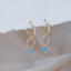 Birthstone Hoop Earrings