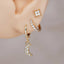 Celestial Gold Earring Set – Moon Charm Hoop, CZ Huggie & North Star Stud