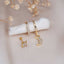 Celestial Gold Earring Set – Moon Charm Hoop, CZ Huggie & North Star Stud