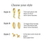 Celestial Gold Earring Set – Moon Charm Hoop, CZ Huggie & North Star Stud