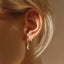 Celestial Gold Earring Set – Moon Charm Hoop, CZ Huggie & North Star Stud