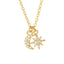 Gold Moon and Star Necklace