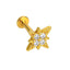 Gold Labret Stud Flat Back Piercing - Comfortable and Stylish Ear Jewelry