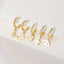 CZ Hoop Earrings With Charm