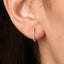 CZ J Shape Stud Earrings