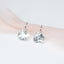 Tiny Textured Silver Disc Hoop Earrings