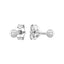 Silver Ball Stud Earrings