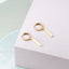 Dainty Gold Bar Hoop Earrings