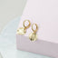 Tiny Textured Disc Hoop Earrings